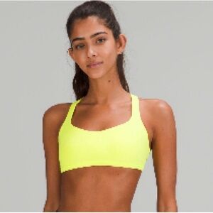 Like New, Size 2 Electric Lemon Lululemon Free to Be Wild Sports Bra